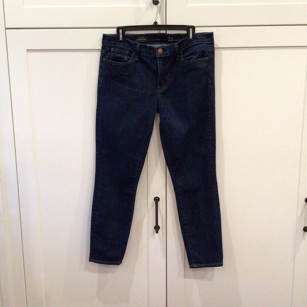 J Crew Toothpick Ankle Jeans